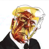 Image 1 of King Charles III | 4x6 | Original Marker & Ink Drawing
