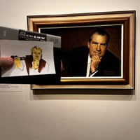 Image 4 of Richard Nixon | 4x6 | Original Marker & Ink Drawing