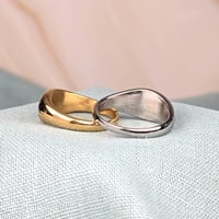 Image 2 of Intone oval Bahá'í Ringstone symbol signet stainless steel ring