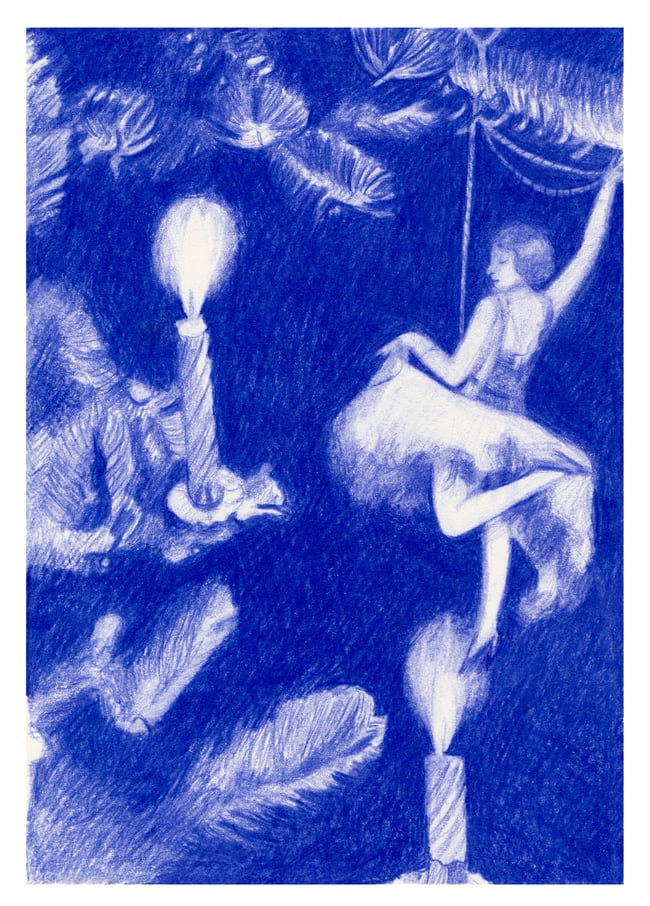 Dancing candles ~ Giclee print 