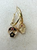 Image 2 of Ruby Skull Hoop Charms