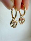 Image 3 of Ruby Skull Hoop Charms