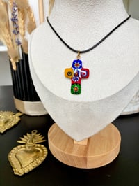 Image 1 of PENDENTIF CROIX EN VERRE DE MURANO