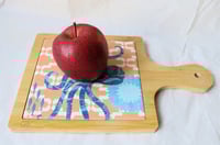 Image 2 of Eco-Friendly Bamboo and Ceramic Trivet with Octopus Design – Coastal Kitchen Decor
