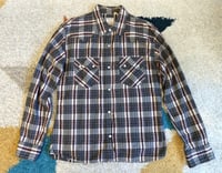 Image 1 of Flat Head jeans snap button plaid shirt, size 40 (M)