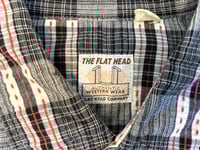 Image 3 of Flat Head jeans snap button plaid shirt, size 40 (M)
