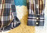 Image 4 of Flat Head jeans snap button plaid shirt, size 40 (M)