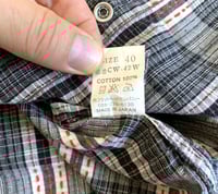 Image 7 of Flat Head jeans snap button plaid shirt, size 40 (M)