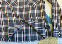 Image 5 of Flat Head jeans snap button plaid shirt, size 40 (M)