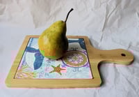 Image 4 of Eco-Friendly Bamboo and Ceramic Trivet with Blue Whale Design – Coastal Home Decor