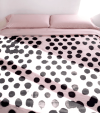 Image 5 of Dusty Rose / Black Polka Duvet Cover