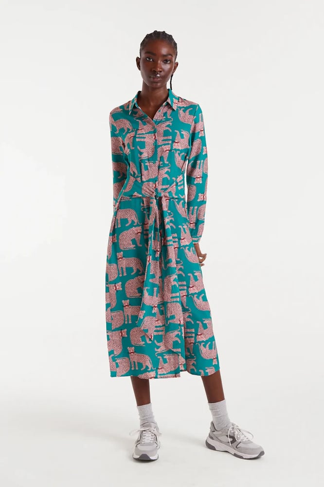 Image of Vestido midi con estampado Onca