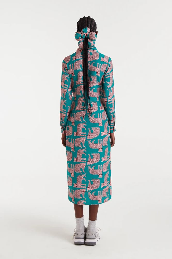 Image of Vestido midi con estampado Onca