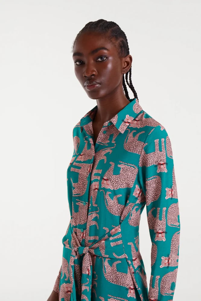 Image of Vestido midi con estampado Onca