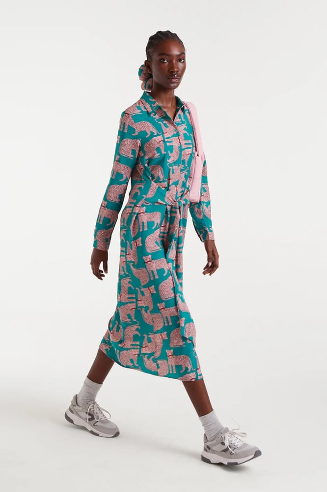 Image of Vestido midi con estampado Onca