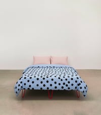 Image 3 of Sky Blue / Black Polka Duvet Cover
