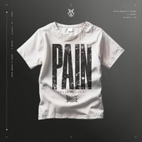 White w. Black PAIN [wear it loud]