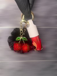 Image 2 of  Pom Pom & Cherry Keychain – Apple Scent 🍏