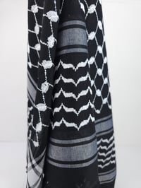 Image 4 of Black Edition Cotton Palestinian Keffiyeh Lightweight (made in Jordan)