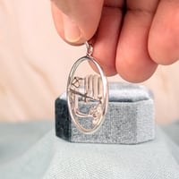 Image 3 of Embrace Greatest Name symbol sterling silver Bahá'í pendant