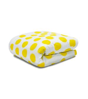 Image of White / Unfinished Yellow Polka