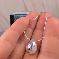 Image 3 of Drops of one stream Bahá'í necklace with Greatest Name symbol in sterling silver