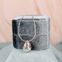 Image 1 of Drops of one stream Bahá'í necklace with Greatest Name symbol in sterling silver