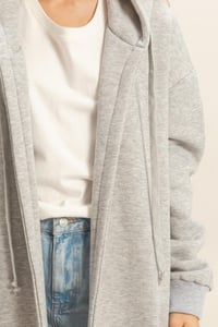 Image 4 of Fleece French Terry Hood Coat - LATE NOV 