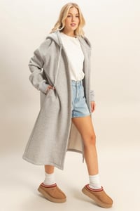 Image 1 of Fleece French Terry Hood Coat - LATE NOV 