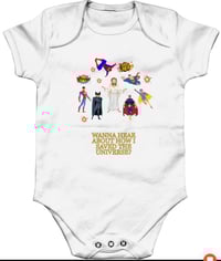 Image 3 of Organic Cotton Baby Grow “wanna Hear About How I Saved the Universe?”