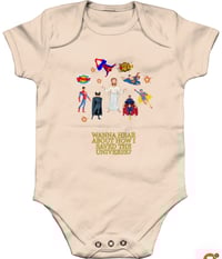 Image 2 of Organic Cotton Baby Grow “wanna Hear About How I Saved the Universe?”