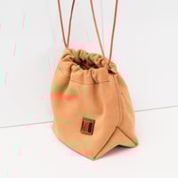 Image 5 of Scrunchy Suede Sling in muted butter