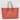 Slouchy 3-panel Tote in warm red orange