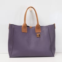 Image 1 of Slouchy 3-panel Tote in deep purple
