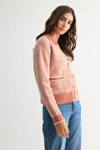 Image 3 of Herringbone Knit Cardigan - SOON