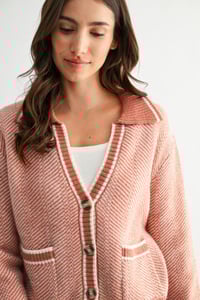 Image 1 of Herringbone Knit Cardigan - SOON