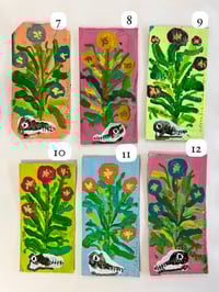 Image 2 of Flowering Skulls / gouache on card 
