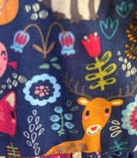 Image 3 of Autumn Woodland Creatures Patchwork Dress 2t 