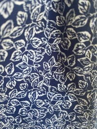 Image 3 of Vintage Linen Blue Apron Floral Dress Size 2t 