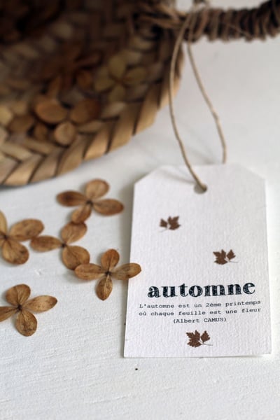 Image of Etiquette décorative automne