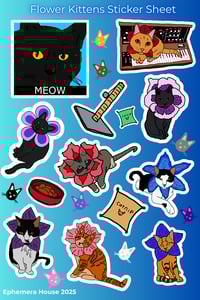 Flower Kitten Sticker Sheet 