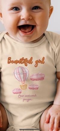 Image 4 of Organic Cotton Baby Grow “Beautiful girl”