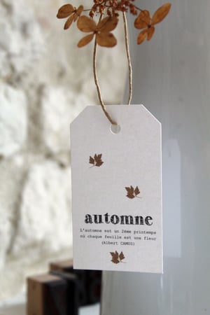 Image of Etiquette décorative automne
