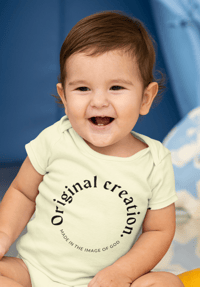 Image 1 of Organic Cotton Baby Grow “Made in the Image of God”