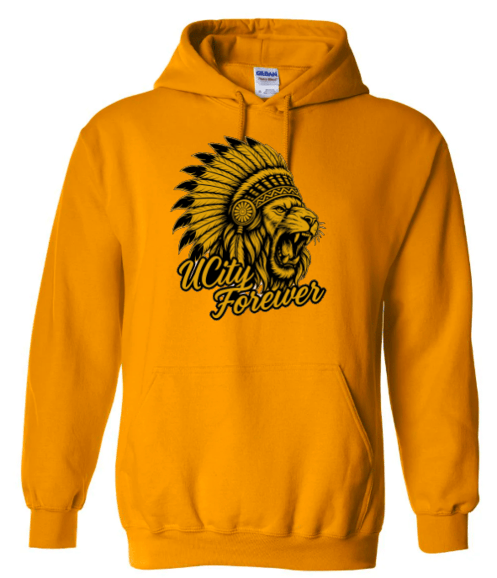 Image of NEW UC FOREVER GOLDHOMECOMING EDITION HOODIE 2025