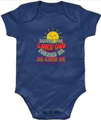 Image 3 of Organic Cotton Baby Grow “Before the Lord God formed me, He Knew me”