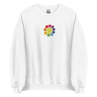 Image 1 of Embroidered PickleFlower Power Unisex Sweatshirt