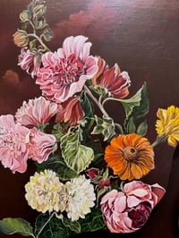 Image 4 of Curated Paintings Triptych, "Westerns" by Swan Scalabre and "XOXO" by Joerg Dressler