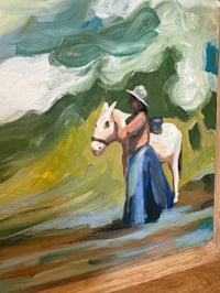 Image 5 of Curated Paintings Triptych, "Westerns" by Swan Scalabre and "XOXO" by Joerg Dressler