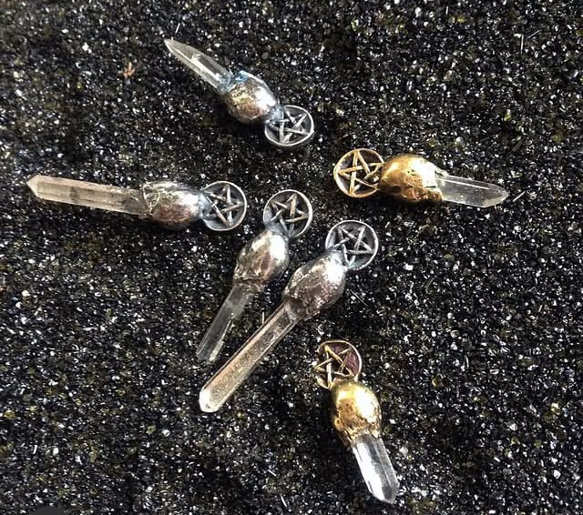Image of Pentacle post earrings 